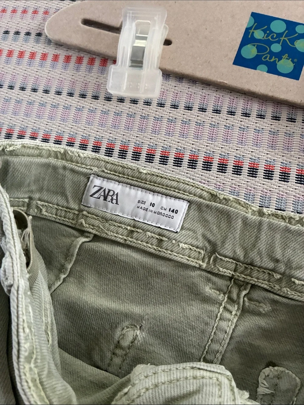 Zara Kids Marine Jeans Light Sage Green